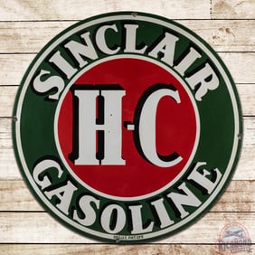 Sinclair H-C Gasoline 48" Double Sided Porcelain Sign