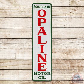 Fantastic Sinclair Opaline Motor Oils Vertical Single Sided Porcelain Sign