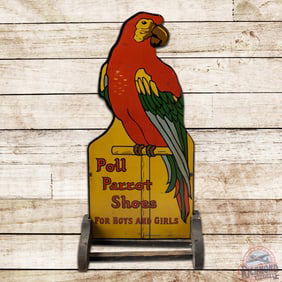 Poll Parrott Shoes "For Boys and Girls" Double Sided Wooden Curb Sign