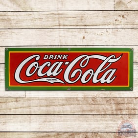 Fantastic Drink Coca-Cola "Trademark in Tail" Single Sided Porcelain Sign