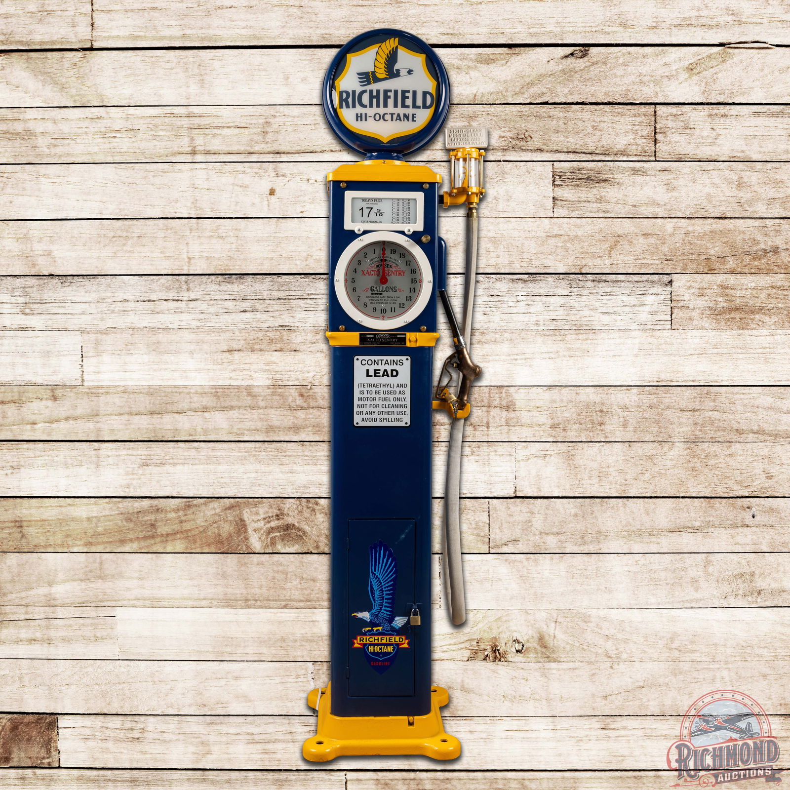 Bowser Xacto Sentry Clock Face Gas Pump Restored Richfield (1 of 6)