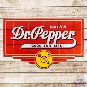 Amazing Dr. Pepper "Good for Life" Die Cut 4.5' Single Sided Porcelain Sign