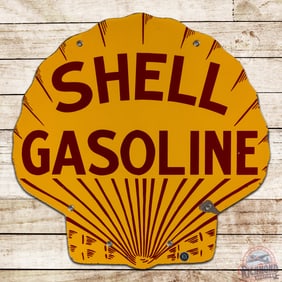 Shell Gasoline 25" Double Sided Porcelain Sign