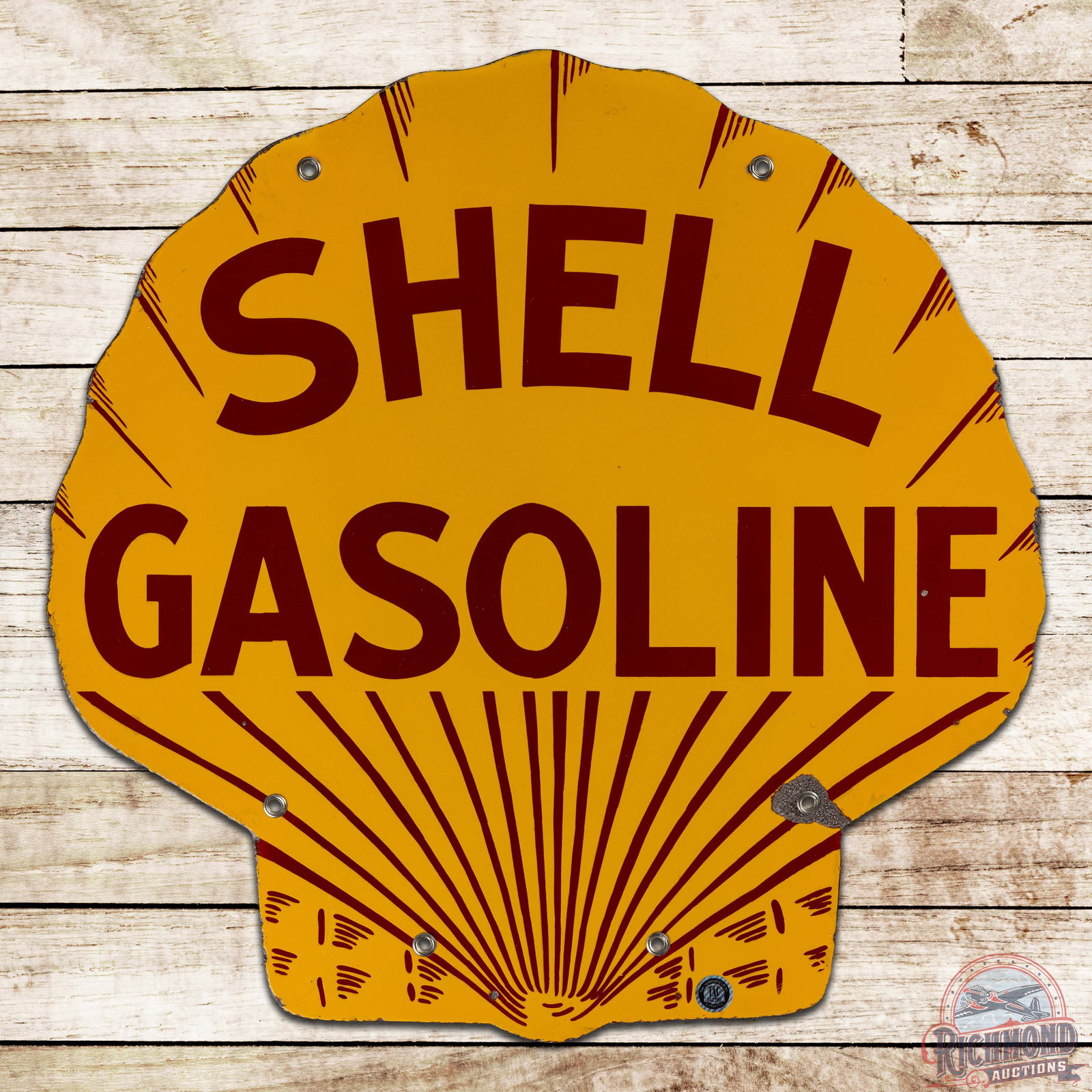 Shell Gasoline 25" Double Sided Porcelain Sign (1 of 3)