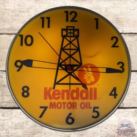 Kendall Motor Oil 15" Advertising Clock w/ Logo