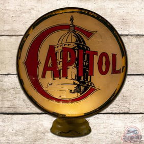 Capitol Gasoline 15" Metal Gas Pump Globe Complete