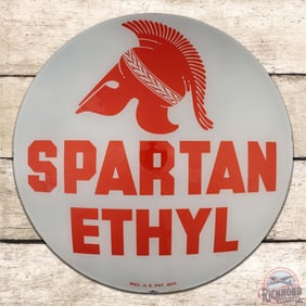 Lot of 2 Spartan Ethyl 15" Gas Pump Globe Lens