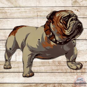 Mack Trucks Bulldog Die Cut Single Sided Porcelain Sign "Right Facing"