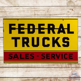 Federal Trucks Sales & Service Double Sided Porcelain Sign