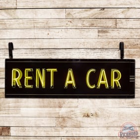 Rent A Car 7' Horizontal Double Sided Porcelain Neon Sign