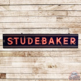 Outstanding Studebaker Automobiles 11' Horizontal Embossed Double Sided Porcelain Neon Sign