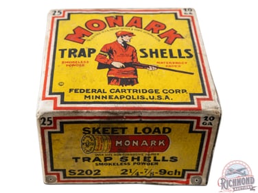 Federal Cartridge Monark Trap Shot Shells 20 GA Two Piece Yellow & Red Box