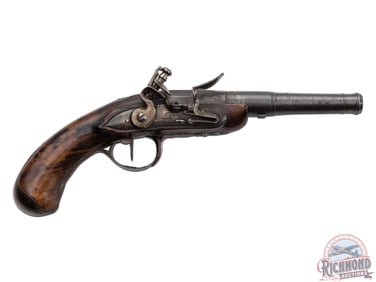 French Charleville Flintlock Cannon Barrel Pistol