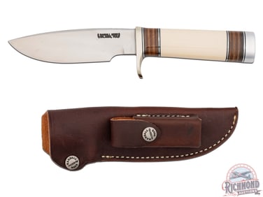Randall Made Knife Model 25 Trapper Knife 5" Blade Warther Ivory Handle & Factory Sheath