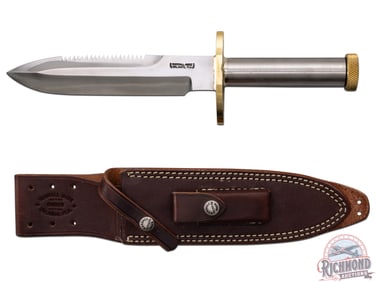 Randall Made Knife Model 18 Attack Survival 7-1/2" Stainless Sawtooth Back With Factory Sheath