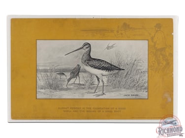 Dupont Smokeless Gun Powder Lithograph Advertising Poster "Jack Snipe"