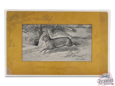 Dupont Smokeless Gun Powder Lithograph Advertising Poster "Jack Rabbit"