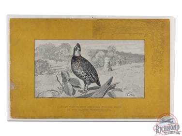 Dupont Smokeless Gun Powder Lithograph Advertising Poster "Quail"