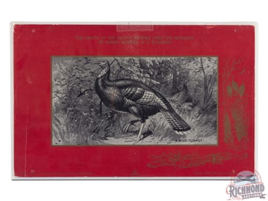 Dupont Smokeless Gun Powder Lithograph Advertising Poster "A Wild Turkey"