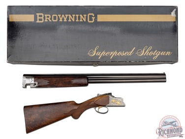 Rare Belgian Browning Superposed 12 GA Black Duck 1 of 500 Over / Under Shotgun Calabrese Signed
