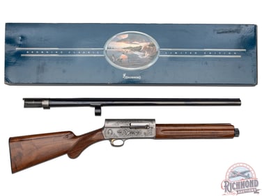 Nice J.P. Baily Engraved 1984 Browning Auto-5 Classic 12 Gauge 1 of 5000 Shotgun in Original Box