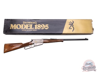 Superb Browning 1895 Signed T. Naka 1 of 1000 S .30-40 KRAG Lever Action Rifle in Factory Box
