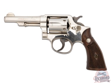 Smith & Wesson Model of 1905 Hand Ejector .38 SPL Nickel Revolver 3rd Change