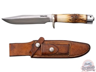 Randall Made Model 5 Camp and Trail 6" Knife with Factory Leather Sheath