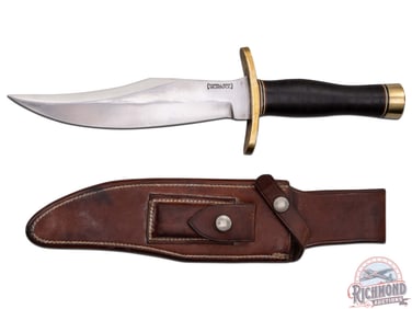 Vintage Randall Made Model 12 Bear Bowie 8" Knife with Factory Leather Sheath