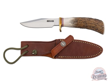 Randall Made Model 8 Trout and Bird Knife Stag Handle with Factory Leather Sheath