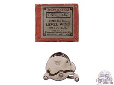 Winchester No 4339 Quadruple Fishing Reel Level Wind in Original Box