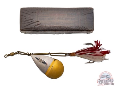 Winchester No 9626 Gold Bowl Trolling Bait Spoon Lure in Original Box