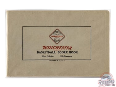 Scarce Winchester Basketball Score Book