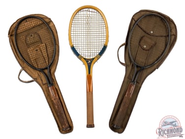 Two Winchester Badminton Rackets, Tennis Racket W6 Sure Shot & 2 Carrying Cases