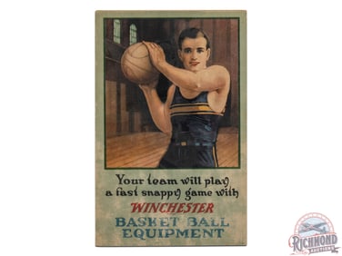 Rare Winchester Basketball Equipment & Skating Shoes Double Sided Advertising Sign