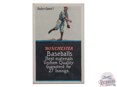 Winchester Baseball & Focusing Flashlight Double Sided Display Sign