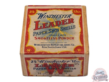 Winchester Leader Paper Shot Shells Smokeless Powder 12 GA Box Two Piece