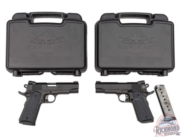 New Rock Island Ultra MS M1911 A1 Consecutive Serial Pair .45 ACP Semi-Auto Pistols
