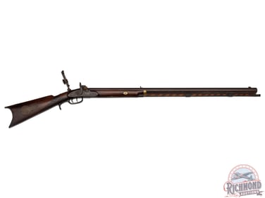 Antique H.E. Leman Fancy Half-Stock Percussion Kentucky Rifle in .50 Caliber