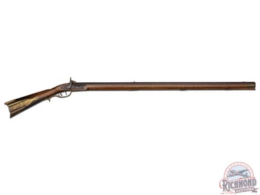 Antique Joseph Douglass Huntingdon County, PA Percussion Rifle in .45 Caliber