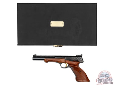 Nice 1969 Browning Belgian Medalist .22 LR Semi-Auto Pistol with Target Barrel Weight Set