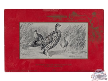 Dupont Smokeless Gun Powder Lithograph Advertising Poster "Prairie Chicken"