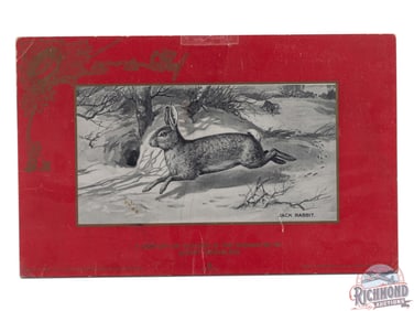 Dupont Smokeless Gun Powder Lithograph Advertising Poster "Jack Rabbit"