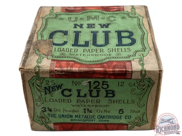 UMC New Club Loaded Paper Shot Shells 12 GA Box Two Piece