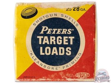 Factory Full Box of Peter's Target Load 28 Gauge Shells