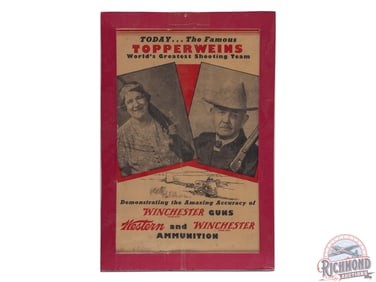 Winchester Guns and Ammunition Topperweins Shooting Team Advertising Poster