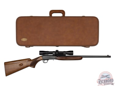 1969 Cased Belgian Browning SA-22 Takedown Semi-Auto .22 LR Rifle with Scope