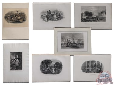 Collection of Early Prints of American Revolutionary Period Statesmen Ex Lattimer Collection