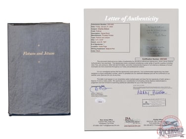 Autographed Copy of "Flotsam and Jetsam" by Charles Edison Ex Lattimer Collection