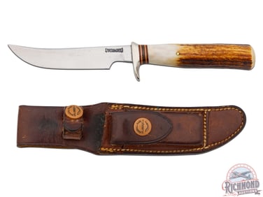 Randall Made Model 4 Small Game Skinner 4-1/2" Knife with Factory Leather Sheath